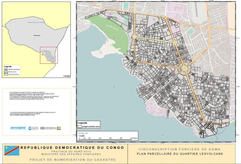 Land Ownership Map – Les Volcans Neighborhood, Goma, North Kivu, DR Congo. Sharing the Land.